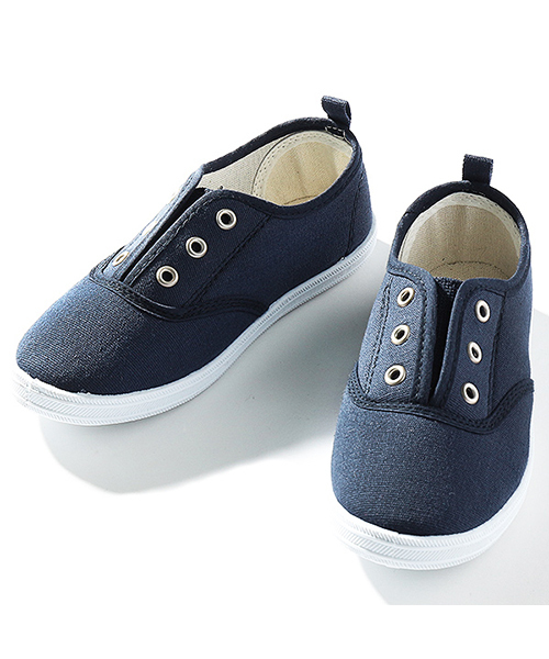 devirock（デビロック）の「キャンバスインナーバンドスニーカー（スニーカー・キッズ・ホワイト/ブラック/ネイビー・15.0cm/16.0cm/17.0cm/18.0cm/19.0cm/20.0cm/21.0cm/22.0cm）」の3枚目の写真