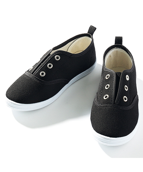 devirock（デビロック）の「キャンバスインナーバンドスニーカー（スニーカー・キッズ・ホワイト/ブラック/ネイビー・15.0cm/16.0cm/17.0cm/18.0cm/19.0cm/20.0cm/21.0cm/22.0cm）」の2枚目の写真