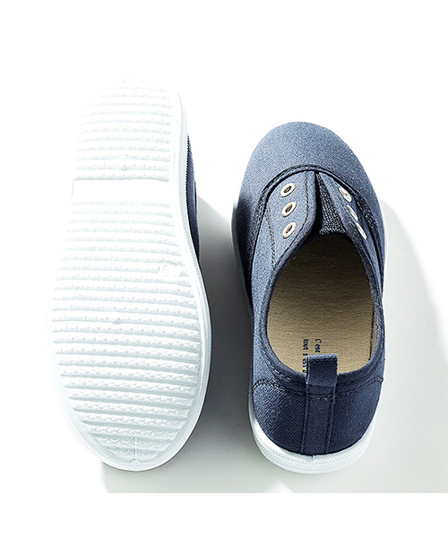 devirock（デビロック）の「キャンバスインナーバンドスニーカー（スニーカー・キッズ・ホワイト/ブラック/ネイビー・15.0cm/16.0cm/17.0cm/18.0cm/19.0cm/20.0cm/21.0cm/22.0cm）」の5枚目の写真