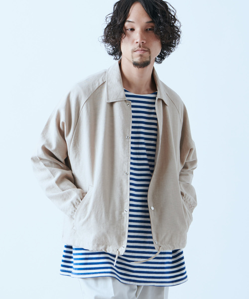 CIAOPANIC（チャオパニック）の「変形ショートコーチジャケット（ブルゾン・メンズ・ネイビー/ベージュ/ブラック・MEDIUM/LARGE）」の18枚目の写真