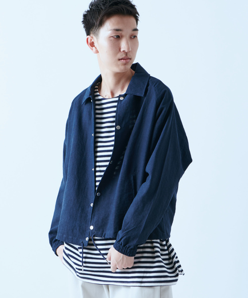 CIAOPANIC（チャオパニック）の「変形ショートコーチジャケット（ブルゾン・メンズ・ネイビー/ベージュ/ブラック・MEDIUM/LARGE）」の15枚目の写真