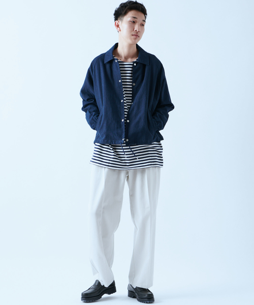 CIAOPANIC（チャオパニック）の「変形ショートコーチジャケット（ブルゾン・メンズ・ネイビー/ベージュ/ブラック・MEDIUM/LARGE）」の21枚目の写真