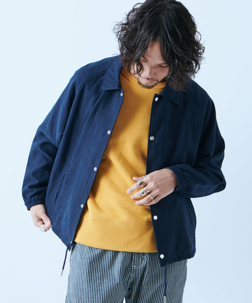 CIAOPANIC（チャオパニック）の「変形ショートコーチジャケット（ブルゾン・メンズ・ネイビー/ベージュ/ブラック・MEDIUM/LARGE）」の10枚目の写真