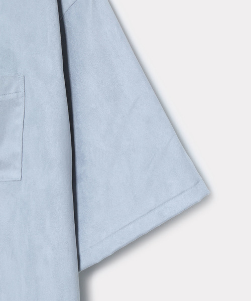 ADAM ET ROPE'（アダムエロペ）の「コマスエードビッグシルエットTシャツ（Tシャツ/カットソー・メンズ・ベージュ/グレー/サックスブルー・M/L）」の7枚目の写真