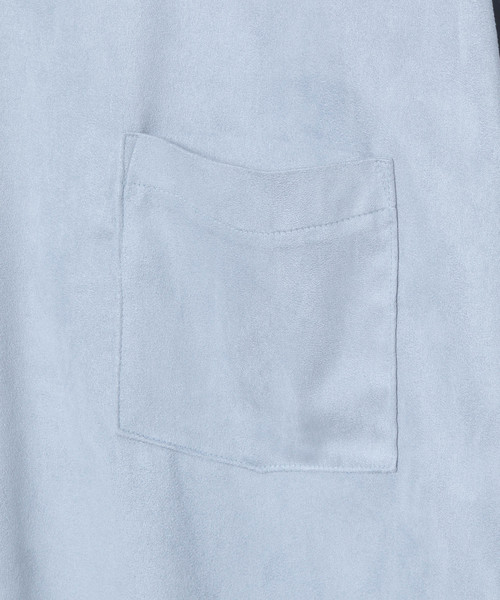 ADAM ET ROPE'（アダムエロペ）の「コマスエードビッグシルエットTシャツ（Tシャツ/カットソー・メンズ・ベージュ/グレー/サックスブルー・M/L）」の9枚目の写真