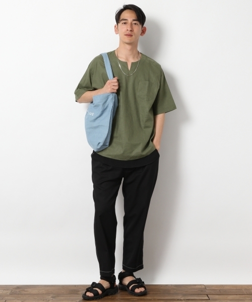 RAGEBLUE（レイジブルー）の「リネン混スキッパー/794211（シャツ/ブラウス・メンズ・ホワイト/ネイビー/グリーン/オレンジ・SMALL/LARGE/MEDIUM）」の9枚目の写真