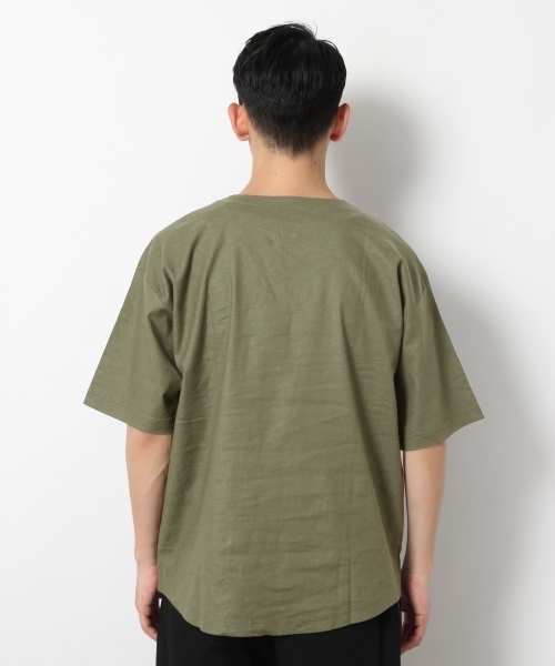 RAGEBLUE（レイジブルー）の「リネン混スキッパー/794211（シャツ/ブラウス・メンズ・ホワイト/ネイビー/グリーン/オレンジ・SMALL/LARGE/MEDIUM）」の13枚目の写真