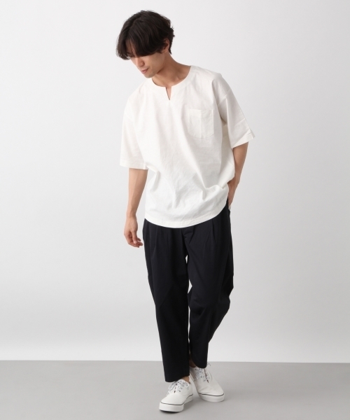 RAGEBLUE（レイジブルー）の「リネン混スキッパー/794211（シャツ/ブラウス・メンズ・ホワイト/ネイビー/グリーン/オレンジ・SMALL/LARGE/MEDIUM）」の16枚目の写真