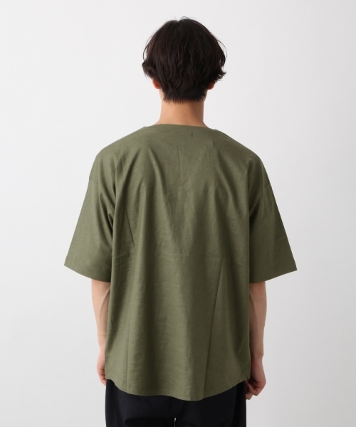 RAGEBLUE（レイジブルー）の「リネン混スキッパー/794211（シャツ/ブラウス・メンズ・ホワイト/ネイビー/グリーン/オレンジ・SMALL/LARGE/MEDIUM）」の19枚目の写真