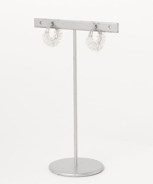 tone(トーン)の「【marinaJEWELRY】SV925SF/Crystal Quartz pave pierced earringSS(ピアス(両耳用)・レディース・その他・S)」の4枚目の写真