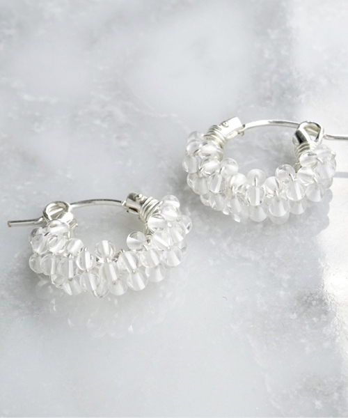 tone(トーン)の「【marinaJEWELRY】SV925SF/Crystal Quartz pave pierced earringSS(ピアス(両耳用)・レディース・その他・S)」の3枚目の写真