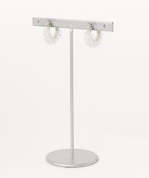 tone(トーン)の「【marinaJEWELRY】SV925SF/Crystal Quartz pave pierced earringSS(ピアス(両耳用)・レディース・その他・S)」の2枚目の写真