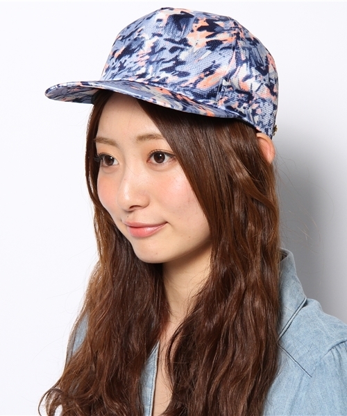 goocy（グーシー）の「ﾏﾙﾁﾌﾟﾘﾝﾄCAP（キャップ・レディース・ベージュ/ブルー・FREE）」の6枚目の写真