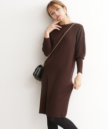 N.（N. Natural Beauty Basic） | ◆ウールベーシックⅠ ボリュームスリーブニットワンピース(ワンピース)