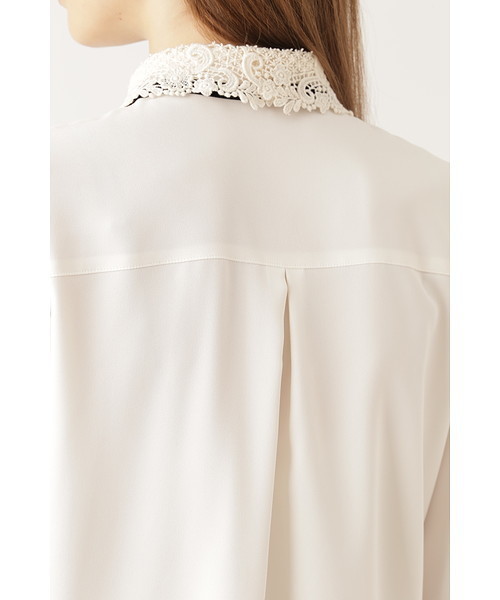 JILL STUART(ジルスチュアート)の「◆マドレーヌ襟付きブラウス(シャツ/ブラウス・レディース・ホワイト/ネイビー/ブルー・SMALL/MEDIUM)」の7枚目の写真