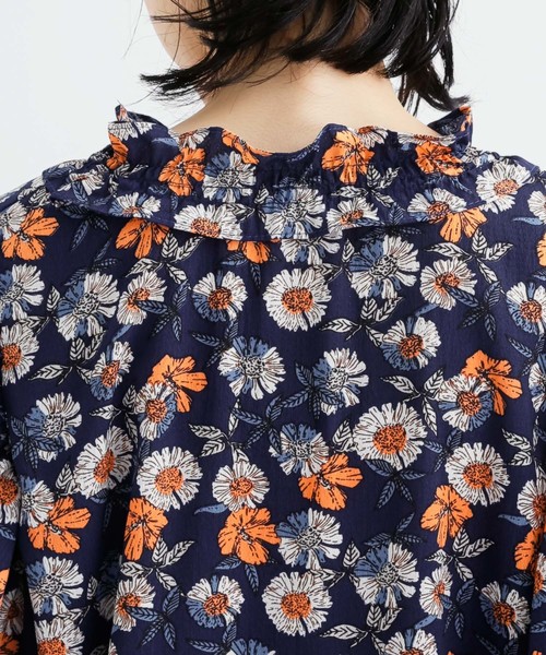 MERLOT（メルロー）の「フラワー柄フリルネックブラウス3007（シャツ/ブラウス・レディース・ブラック/ネイビー/イエロー・FREE）」の18枚目の写真