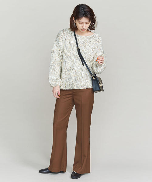 BEAUTY&YOUTH UNITED ARROWS（ビューティーアンドユースユナイテッドアローズ）の「BY フレアパンツ о（その他パンツ・レディース・ブラック/ブラウン・LARGE/SMALL/MEDIUM）」の7枚目の写真