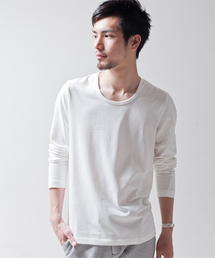 NANO universe | wjk/ Plain U-Neck Tee L/S(Tシャツ/カットソー)