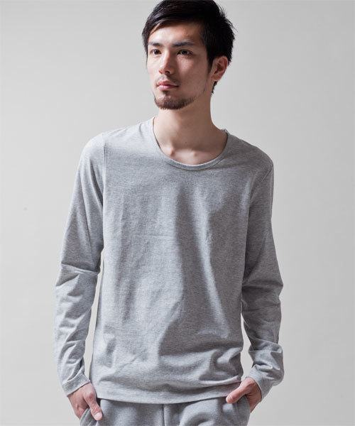 NANO universe(ナノユニバース)の「wjk/ Plain U-Neck Tee L/S(Tシャツ/カットソー・メンズ・ホワイト/ブラック/カーキ/ネイビー/ライトピンク/グレー・SMALL/MEDIUM/LARGE)」の10枚目の写真