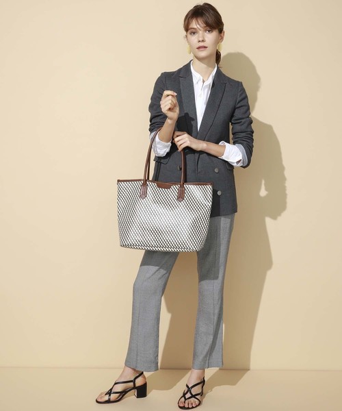 TOPKAPI（トプカピ）の「PVC・A4トートバッグFRESCO[フレスコ]（トートバッグ・レディース・ライトグレー/ブルー/グレイッシュベージュ/レモンイエロー・FREE）」の12枚目の写真