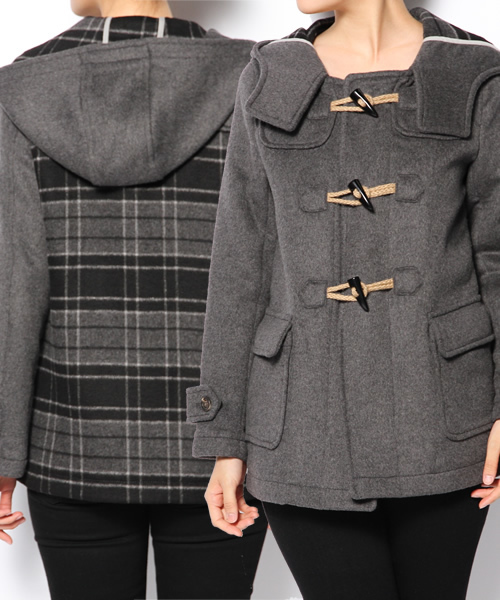 SENSE OF PLACE by URBAN RESEARCH（センスオブプレイスバイアーバンリサーチ）の「STダッフルコート（ダッフルコート・レディース・グレー/ベージュ/グレー系その他/ベージュ系その他・36/38）」の13枚目の写真