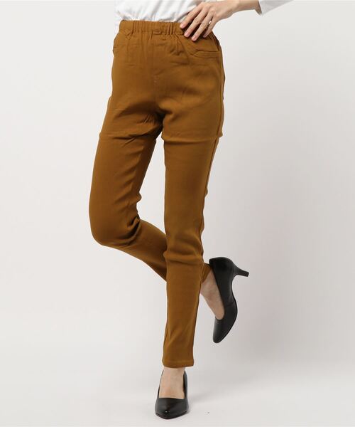 KOBE LETTUCE（コウベレタス）の「素肌感覚ストレッチパンツ（その他パンツ・レディース・ターコイズブルー/ベージュ/グレー/ネイビー/ブラック/ピンク/マスタード/カーキ/ボルドー/キャメル/モカ/ワイン/ブルー系/ホワイト系/チャコール/ピンク系/サンドベージュ/カーキ系/ブラック系・L/LL/M/S/TALL/PM/PL）」の15枚目の写真