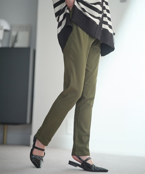 KOBE LETTUCE（コウベレタス）の「素肌感覚ストレッチパンツ（その他パンツ・レディース・ターコイズブルー/ベージュ/グレー/ネイビー/ブラック/ピンク/マスタード/カーキ/ボルドー/キャメル/モカ/ワイン/ブルー系/ホワイト系/チャコール/ピンク系/サンドベージュ/カーキ系/ブラック系・L/LL/M/S/TALL/PM/PL）」の11枚目の写真