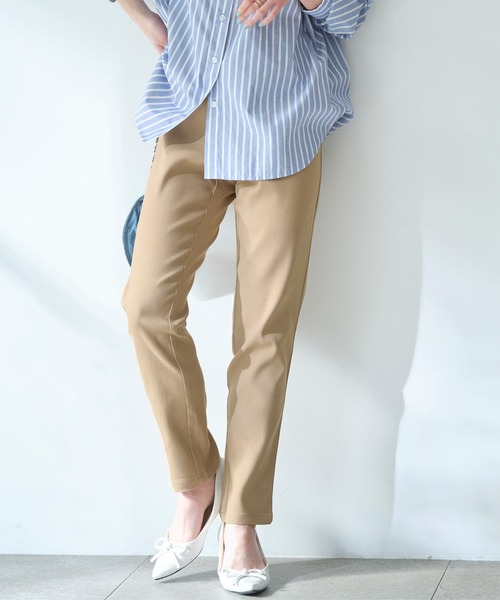 KOBE LETTUCE（コウベレタス）の「素肌感覚ストレッチパンツ（その他パンツ・レディース・ターコイズブルー/ベージュ/グレー/ネイビー/ブラック/ピンク/マスタード/カーキ/ボルドー/キャメル/モカ/ワイン/ブルー系/ホワイト系/チャコール/ピンク系/サンドベージュ/カーキ系/ブラック系・L/LL/M/S/TALL/PM/PL）」の8枚目の写真