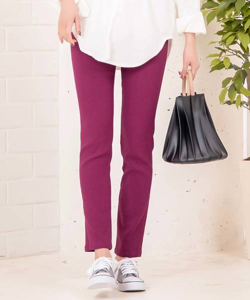 KOBE LETTUCE（コウベレタス）の「素肌感覚ストレッチパンツ（その他パンツ・レディース・ターコイズブルー/ベージュ/グレー/ネイビー/ブラック/ピンク/マスタード/カーキ/ボルドー/キャメル/モカ/ワイン/ブルー系/ホワイト系/チャコール/ピンク系/サンドベージュ/カーキ系/ブラック系・L/LL/M/S/TALL/PM/PL）」の16枚目の写真