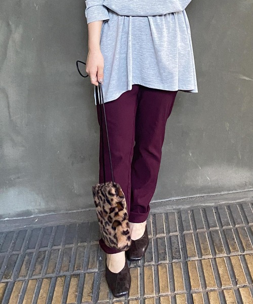 KOBE LETTUCE（コウベレタス）の「素肌感覚ストレッチパンツ（その他パンツ・レディース・ターコイズブルー/ベージュ/グレー/ネイビー/ブラック/ピンク/マスタード/カーキ/ボルドー/キャメル/モカ/ワイン/ブルー系/ホワイト系/チャコール/ピンク系/サンドベージュ/カーキ系/ブラック系・L/LL/M/S/TALL/PM/PL）」の19枚目の写真