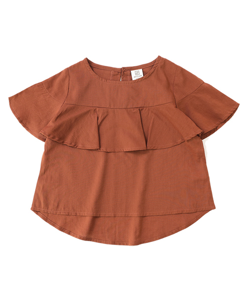 devirock（デビロック）の「胸フレアブラウス（シャツ/ブラウス・キッズ・ブラック系その他/テラコッタ/ブラック系その他2/チャコール・100cm/110cm/140cm/150cm/120cm/160cm/130cm）」の17枚目の写真