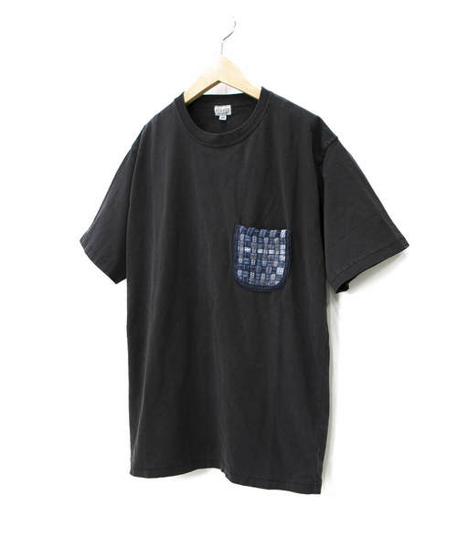 AOZORA(アオゾラ)の「AOZORA/アオゾラ 天竺 編み込ポケット TEE(Tシャツ/カットソー・メンズ・ブラック・LARGE/MEDIUM)」の2枚目の写真