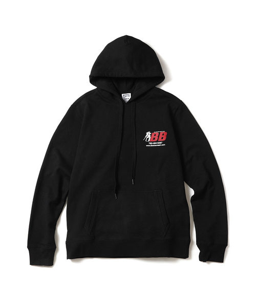 BILLIONAIRE GIRLS CLUB(ビリオネア・ガールズ・クラブ)の「BB AUTO SHOP HOODIE(パーカー・メンズ・ブラック/ヘザーグレー・LARGE/X-LARGE/SMALL/MEDIUM)」の2枚目の写真