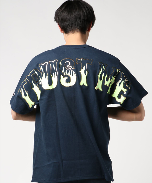 JACKROSE(ジャックローズ)の「JE-CH・ファイヤーショルダープリントTシャツ(Tシャツ/カットソー・メンズ・ホワイト/ブラック/ネイビー・M/L/XL)」の3枚目の写真