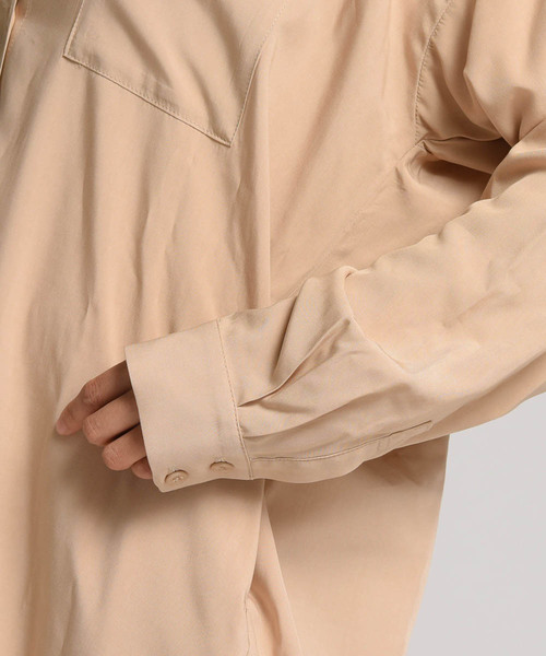 Willful by lipstar(ウィルフル バイ リップスター)の「【Willful by lipstar】テンセルローンシャツワンピース(シャツワンピース・レディース・ベージュ/カーキ・M)」の7枚目の写真