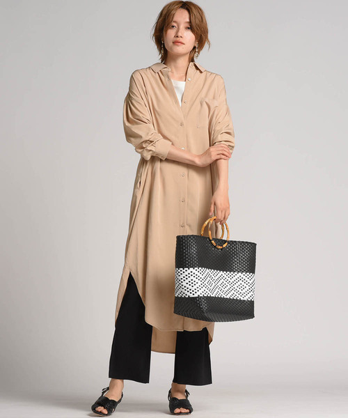 Willful by lipstar(ウィルフル バイ リップスター)の「【Willful by lipstar】テンセルローンシャツワンピース(シャツワンピース・レディース・ベージュ/カーキ・M)」の10枚目の写真