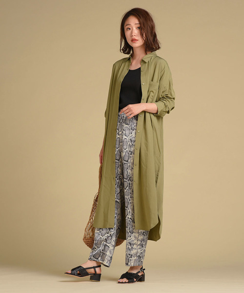 Willful by lipstar(ウィルフル バイ リップスター)の「【Willful by lipstar】テンセルローンシャツワンピース(シャツワンピース・レディース・ベージュ/カーキ・M)」の12枚目の写真