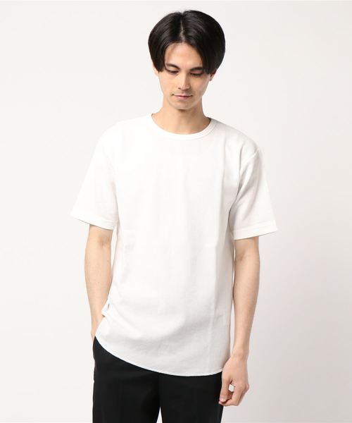 417 EDIFICE(フォーワンセブンエディフィス)の「コウキンワッフルスソラウンド ショートスリーブTEE(Tシャツ/カットソー・メンズ・カーキ/ホワイト/チャコールグレー/ブラック/ベージュ・LARGE/MEDIUM/SMALL)」の6枚目の写真
