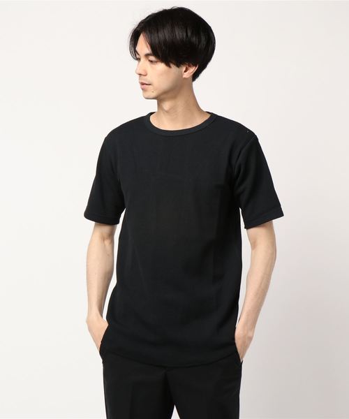 417 EDIFICE(フォーワンセブンエディフィス)の「コウキンワッフルスソラウンド ショートスリーブTEE(Tシャツ/カットソー・メンズ・カーキ/ホワイト/チャコールグレー/ブラック/ベージュ・LARGE/MEDIUM/SMALL)」の7枚目の写真