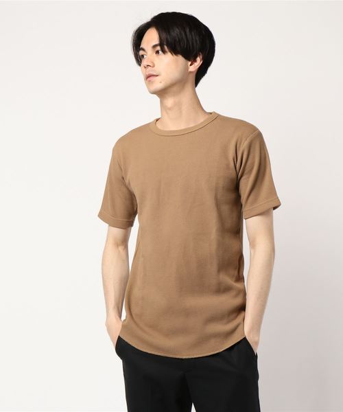 417 EDIFICE(フォーワンセブンエディフィス)の「コウキンワッフルスソラウンド ショートスリーブTEE(Tシャツ/カットソー・メンズ・カーキ/ホワイト/チャコールグレー/ブラック/ベージュ・LARGE/MEDIUM/SMALL)」の9枚目の写真