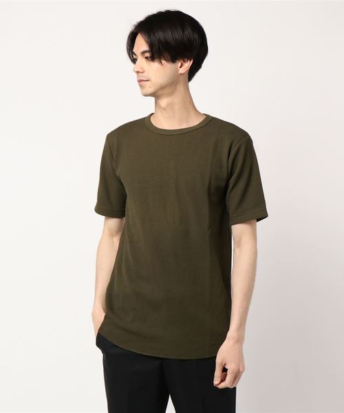 417 EDIFICE(フォーワンセブンエディフィス)の「コウキンワッフルスソラウンド ショートスリーブTEE(Tシャツ/カットソー・メンズ・カーキ/ホワイト/チャコールグレー/ブラック/ベージュ・LARGE/MEDIUM/SMALL)」の10枚目の写真