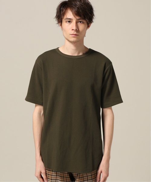 417 EDIFICE(フォーワンセブンエディフィス)の「コウキンワッフルスソラウンド ショートスリーブTEE(Tシャツ/カットソー・メンズ・カーキ/ホワイト/チャコールグレー/ブラック/ベージュ・LARGE/MEDIUM/SMALL)」の12枚目の写真