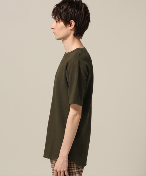 417 EDIFICE(フォーワンセブンエディフィス)の「コウキンワッフルスソラウンド ショートスリーブTEE(Tシャツ/カットソー・メンズ・カーキ/ホワイト/チャコールグレー/ブラック/ベージュ・LARGE/MEDIUM/SMALL)」の13枚目の写真