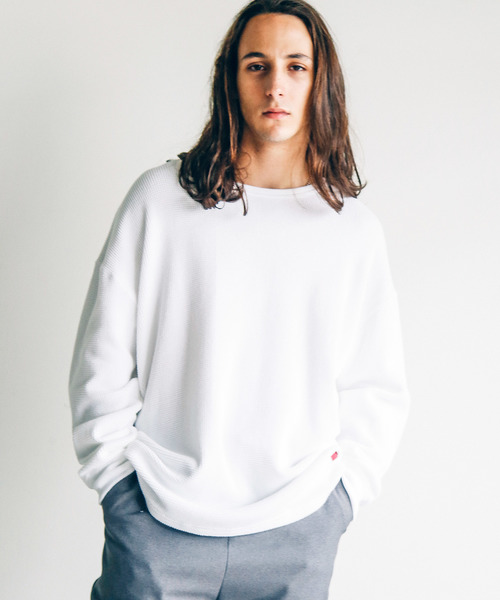 THE TWENTYSEVEN（ザ トゥエンティーセブン）の「The TWENTYSEVEN:CTN/NY MILITARY WAFFLE L/S コットンナイロンミリタリーワッフルロングスリーブ（Tシャツ/カットソー・メンズ・ホワイト/ブラック/キャメル・44/46/48）」の4枚目の写真