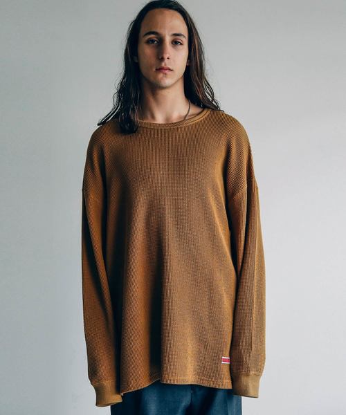 THE TWENTYSEVEN（ザ トゥエンティーセブン）の「The TWENTYSEVEN:CTN/NY MILITARY WAFFLE L/S コットンナイロンミリタリーワッフルロングスリーブ（Tシャツ/カットソー・メンズ・ホワイト/ブラック/キャメル・44/46/48）」の10枚目の写真