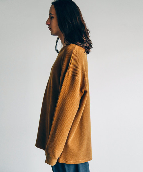 THE TWENTYSEVEN（ザ トゥエンティーセブン）の「The TWENTYSEVEN:CTN/NY MILITARY WAFFLE L/S コットンナイロンミリタリーワッフルロングスリーブ（Tシャツ/カットソー・メンズ・ホワイト/ブラック/キャメル・44/46/48）」の11枚目の写真