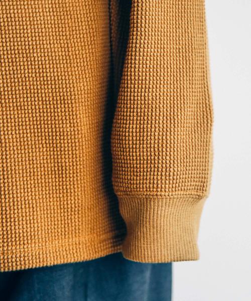 THE TWENTYSEVEN（ザ トゥエンティーセブン）の「The TWENTYSEVEN:CTN/NY MILITARY WAFFLE L/S コットンナイロンミリタリーワッフルロングスリーブ（Tシャツ/カットソー・メンズ・ホワイト/ブラック/キャメル・44/46/48）」の8枚目の写真