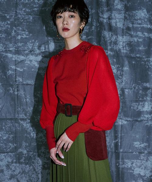 PAMEO POSE（パメオポーズ）の「Mandarin Knit Top（ニット/セーター 