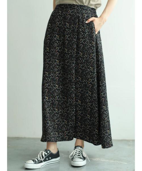 AMERICAN HOLIC（アメリカンホリック）の「ラップ風ロングスカート ＊（スカート・レディース・アイボリー/ブラック/ベージュ/グリーン/ドット/その他9・L/M）」の10枚目の写真