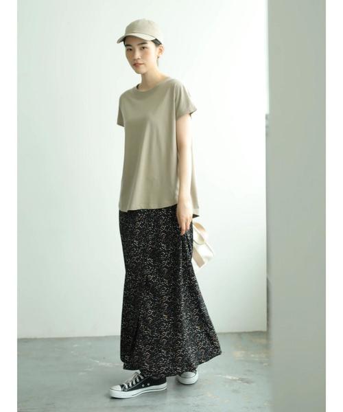 AMERICAN HOLIC（アメリカンホリック）の「ラップ風ロングスカート ＊（スカート・レディース・アイボリー/ブラック/ベージュ/グリーン/ドット/その他9・L/M）」の9枚目の写真